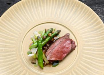 250820 Brae Wild shot fallow deer and black pearl mushrooms young garlic and asparagus landscape 1