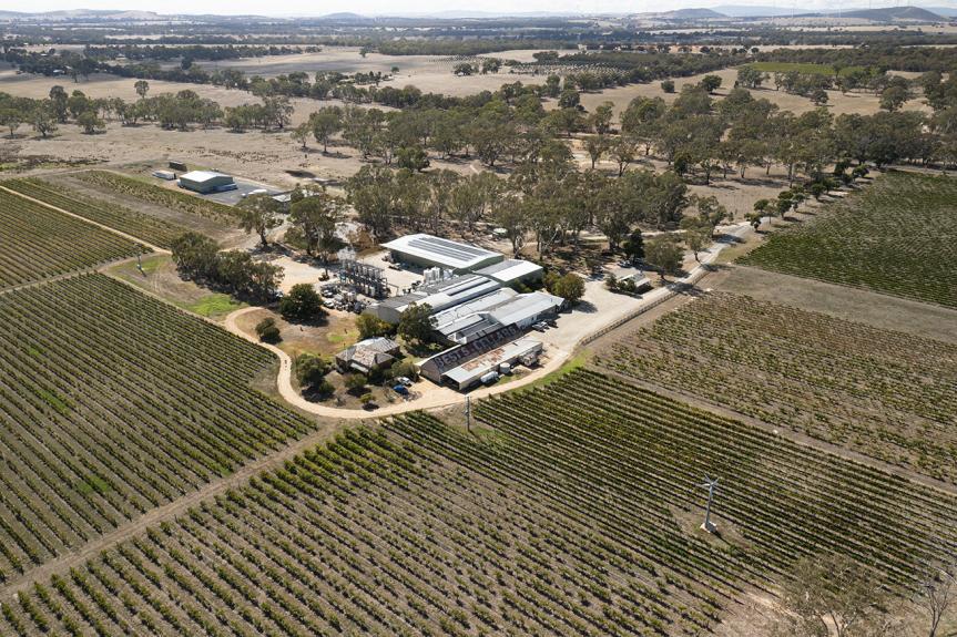Bests Wines Aerial concongella Vineyard Historical painted roof by Marcus Thomson 2022 v2